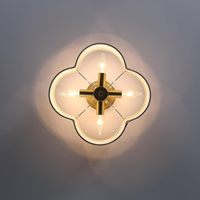 Plafonnier semi-encastré en fer avec abat-jour en tissu blanc, idéal pour chambre, salle à manger, salon, couloir, LED