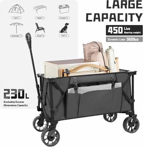 <span class=keywords><strong>Chariot</strong></span> de camping pliable avec table amovible, grande capacité de 300 L, <span class=keywords><strong>chariot</strong></span> utilitaire robuste avec hayon - Product Image 4