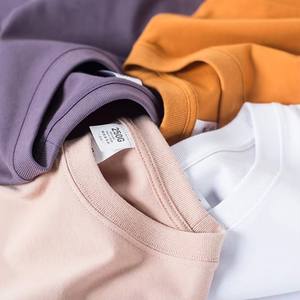 T-shirt Personalizzate all'Ingrosso per Aziende, Oversize, Tinta Unita, Cotone Pesante 260gsm, <span class=keywords><strong>Magliette</strong></span> con Collo per Uomo - Product Image 4