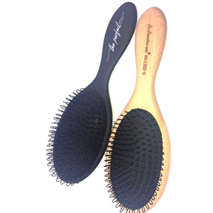 Échantillon de brosse à perruque professionnelle bon marché, brosse à coussin à boucle en plastique pour extensions de cheveux, brosse d'extension de cheveux à broche en U - Product Image 5