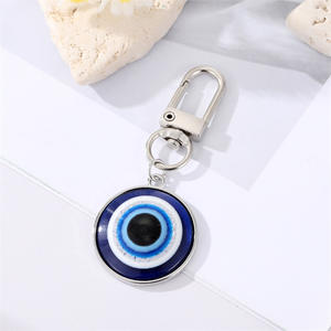 Gros Sac Charmes Porte-clés Grand Rond Bleu Chanceux Turc Evil Eye Porte-clés Pour Femmes Hommes - Product Image 5