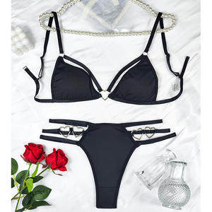 Nuevo Conjunto de Lencería Sexy para Mujer, Sujetador Negro con Tirantes, Tentador, Encantador, Divertido, Ropa Interior de Moda - Product Image 6