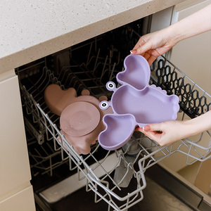 Assiette à ventouse divisée en silicone souple de qualité alimentaire, motif homard, pour bébé, vente en gros, en stock, la plus vendue, Es-Pro - Product Image 6