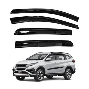 KQD Brand PC Injection 2mm Black Car Door Visors Auto Accessories Weather Shield Window Visor for Rush Aruz Terios 2019 - Product Image 3