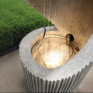 Vente en gros <span class=keywords><strong>de</strong></span> <span class=keywords><strong>fontaine</strong></span> d'eau <span class=keywords><strong>extérieure</strong></span> avec cascade <span class=keywords><strong>de</strong></span> décoration <span class=keywords><strong>de</strong></span> <span class=keywords><strong>jardin</strong></span> sur pied <span class=keywords><strong>de</strong></span> forme géométrique en spirale avec lumières LED pour la décoration <span class=keywords><strong>de</strong></span> la pelouse et du patio - Product Image 3