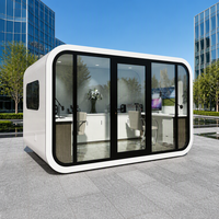 Kleine Apple Cabin Ruimtecapsule Huis Prefab Gemoduleerd Tiny House Panoramisch Glazen Tuin Kantoor Pod Mobiel Huis Cabin