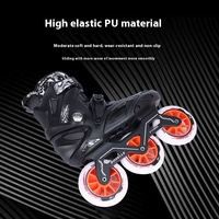ROSELLE XT2 Patins à roulettes de slalom en ligne grande taille 110 mm pour adultes, patins de course, cadre en aluminium, châssis en PP, matériau PU 35-36 mm