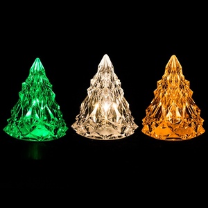 Candela LED a Forma di Albero di Natale, Senza Fiamma, Luce Notturna in Cristallo per Matrimoni, Feste, Decorazioni Natalizie e Atmosfera Domestica - Product Image 1