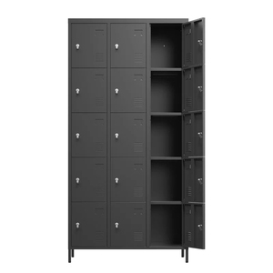 15 Door Gym Locker Metal Lockers Staff <b>Clothes</b> Storage Cabinet <b>Cupboard</b> Employee Steel Wardrobe Locker with Leg - Product Image 6