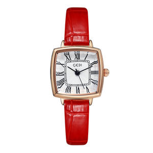 นาฬิกาผู้หญิงสุดคุ้มสไตล์ย้อนยุคเฉพาะกลุ่มหนังนักเรียนนาฬิกาควอทซ์กันน้ำ - Product Image 6