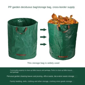 Sacca da giardino in plastica di grande capacità per <span class=keywords><strong>foglie</strong></span> decidue e raccolta immondizia foglia morta borsa di stoccaggio - Product Image 2