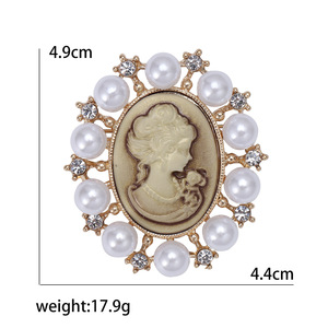 Broche rétro en alliage plaqué or personnalisée pour femme, unisexe, style vintage, idéale pour mariage, fiançailles et fêtes – Nouvelle collection très tendance - Product Image 5