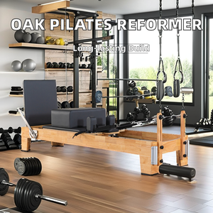 Customized Studio Yoga Pilates Equipment Reformer <strong>Machine</strong> Oak Wood White Pilates Reformer For Yoga <strong>Fitness</strong> - Product Image 5