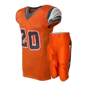 Precio de fábrica de alta calidad Vintage transpirable Unisex Durable impresión su propio diseño personalizado conjunto de uniformes de fútbol americano - Product Image 4