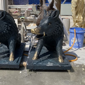 Direttamente la fabbrica fornisce la scultura all'aperto della statua del cinghiale del bronzo delle <span class=keywords><strong>statue</strong></span> della fontana del giardino - Product Image 2