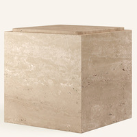 Nouvelle conception 2025, table basse moderne en marbre blanc Volakas beige, pierre naturelle italienne, luxe pour salon, Kumusi