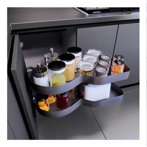 Pull Out Swing Tray <b>Kitchen</b> <b>Storage</b> Cabinet Accessories Organizer Metal Plate Corner Cabinet <b>Storage</b> Space-Saving Swing Trays - Product Image 5