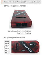 Câble de plateforme de développement ALINX AL321 USB Blaster pour téléchargement de programmes FPGA JTAG XILINX, offrant des fonctionnalités haut de gamme