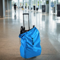 BSCI personnalisé grand simple ou Double poussette sac de voyage Polyester mode fermeture éclair étanche Portable avion porte vérifier sac