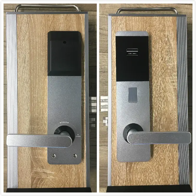 Sistema di Hotel di lusso serratura della porta appartamento M1 TASRDC RFID card lock Gold keyless door hotel lock Qleung T51