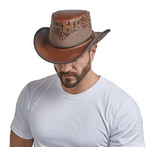 GENERSA SPORTS Chapeau de cowboy en laine marron unisexe à large bord, décontracté, pour l'extérieur/le cyclisme/les voyages, toutes saisons, taille adulte 50-52 cm - Product Image 5