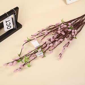 Planta Artificial Colgante Alta de Sauce Plateado con Frutos, Flores de Tallo Largo, Bonsái Estético para Escritorio, Flores Artificiales al por Mayor - Product Image 5