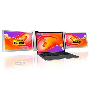 Monitor de dispositivo para laptop 2023, multi tela tudo em um, tela tripla LCD ips de 11,6 polegadas, fácil instalação, estação de trabalho