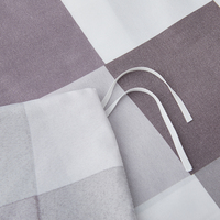 Ensemble de literie moderne en microfibre à motif quadrillé quatre couleurs, 3 pièces, taille king, housse de couette et 2 taies d'oreiller imprimées, 100% polyester, pour la maison