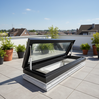 Ventes en croissance : Fenêtre de toit/balcon à double vitrage 100 % étanche, cadre en alliage d'aluminium, isolation thermique verticale automatique