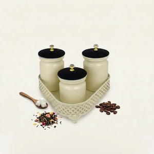 Ensemble de bocaux de rangement avec couvercles, hermétiques, pour la conservation de la fraîcheur, récipients à épices de cuisine, design minimaliste, utilisation quotidienne - Product Image 1