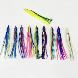 Señuelo de pesca de pulpo de cebo blando sin ojos de 15CM, 18CM, 21CM, 25CM para pesca en agua salada y pesca en barco en el océano - Product Image 1