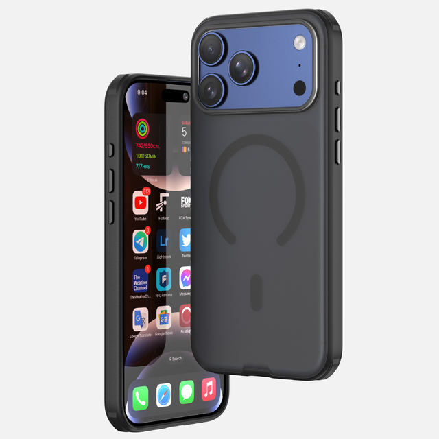 Magnetic Phone Case for iPhone 18 Pro Max TPU Bumper Hard PC Back Phone Cover for iPhone 17 16 15 Pro Max LZ141