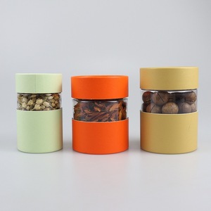 Envase de Papel Compuesto de Alta Calidad para Alimentos con Ventana Transparente, Envase Cilíndrico Redondo para Nueces, Té de Hierbas y Bocadillos - Product Image 4