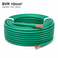 Câble souple isolé en PVC 10mm BVR H07V-K, fil de cuivre toronné monobrin 450/750V pour câblage de panneaux, certifié CE
