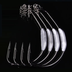 Spinpoler lestée <span class=keywords><strong>Raptor</strong></span> crochet Swimbait crochet décalé Twistlock goupille de centrage ver souple leurre sans mauvaises herbes gabarit gréement matériel de pêche - Product Image 1