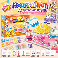 Kit de slime DIY Zhorya, ensemble de jouets à presser, 38 pièces avec moules en forme de fromage et de carton de lait, argile légère, jouet anti-stress pour enfants