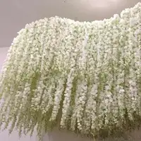 Plafon Rumah Dekorasi Pesta Pernikahan Bunga Sutra Buatan Wisteria Menggantung Hydrangea Tanaman Merambat Tali Bunga