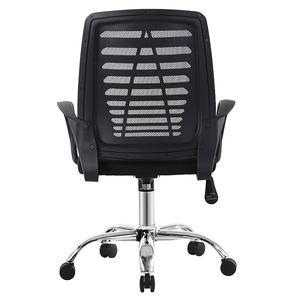 Chaise de bureau pivotante ergonomique moderne et confortable avec accoudoirs robustes en PP et dossier mi-haut en maille - Product Image 3