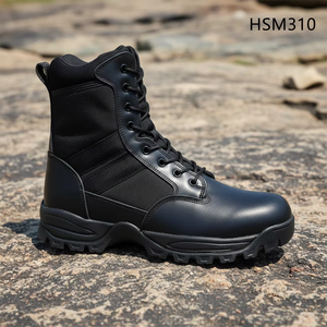 HY,Traffic Patrol Shock-proof EVA+rubber Outsole Black Combat <strong>Boots</strong> No-marking Durable <strong>Tactical</strong> <strong>Boots</strong> Popular in <strong>USA</strong> HSM310 - Product Image 1
