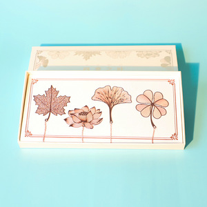 Harga pabrik kreatif daun logam berongga pembatas buku pembuluh Lotus daun Maple rumbai hadiah Hari Guru Siswa - Product Image 4