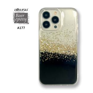 Coque de téléphone fantaisie esthétique de luxe en résine époxy personnalisable Aikusu, coque de téléphone scintillante pour iPhone 15 14 13 Pro Max - Product Image 2