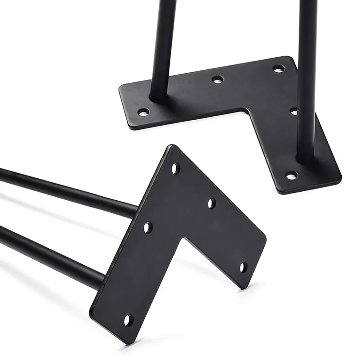 16 "Satijn Zwarte Haarspeld Benen Set Van 4 Metalen Stevige Sharp Uitziende Moderne Tafel Benen