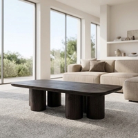 Table ronde moderne en bois pour café et thé/salle à manger, meubles de salon avec structure en acier, facile à nettoyer