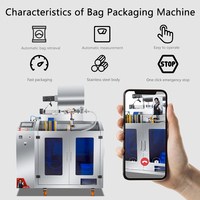 Machine de pesage et d'emballage multifonctionnelle entièrement automatique pour sacs préformés, sacs à fermeture éclair, sacs debout, aliments granulaires, miel