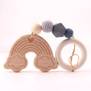 Juego de gimnasio <span class=keywords><strong>para</strong></span> recién nacido, juego de actividades, <span class=keywords><strong>colgante</strong></span> de anillo de madera, juguetes <span class=keywords><strong>para</strong></span> dormitorio, <span class=keywords><strong>cuna</strong></span> de bebé - Product Image 4