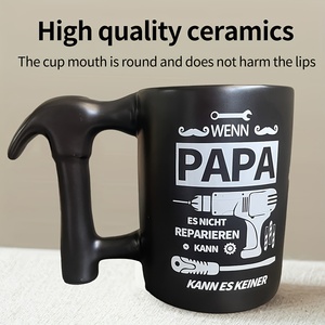 <span class=keywords><strong>Taza</strong></span> de Cerámica Estilo Martillo <span class=keywords><strong>PAPA</strong></span>, para Camping, Práctica, Regalo para el Día del Padre, Creativa, con Forma de Herramienta - Product Image 1