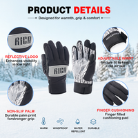 Gants de moto personnalisés à écran tactile, chauds pour l'hiver, imperméables, coupe-vent, pour le cyclisme, le ski et le snowboard