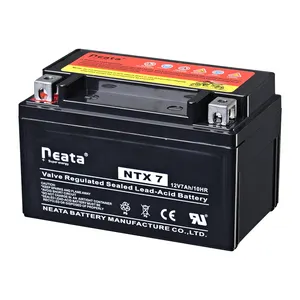 NTX7L Motorcycle Battery Replacement 12 Volts 7 Amp Lead Acid SMF Rechargeable Motorbikes Starting Power Battery