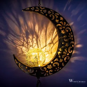 Linterna de luces solares para exteriores, impermeable, Luna, sol, luz de hadas, <span class=keywords><strong>campanas</strong></span> de viento, luces Led para el hogar, <span class=keywords><strong>calle</strong></span>, jardín, decoración de fiesta de vacaciones - Product Image 4