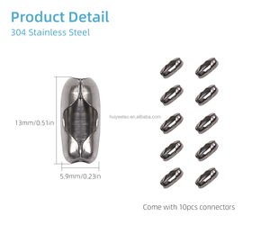 4.5mm chuỗi kết nối cho con lăn mù bóng chuỗi 10 cái thay thế chuỗi dây nối clip cho Roman và rèm dọc - Product Image 2